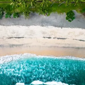 Aerial View Of A Beach In Colima, Mexico