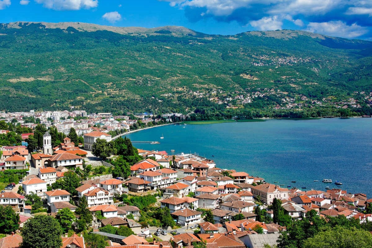 Aerial View Of Ohrid, North Macedonia