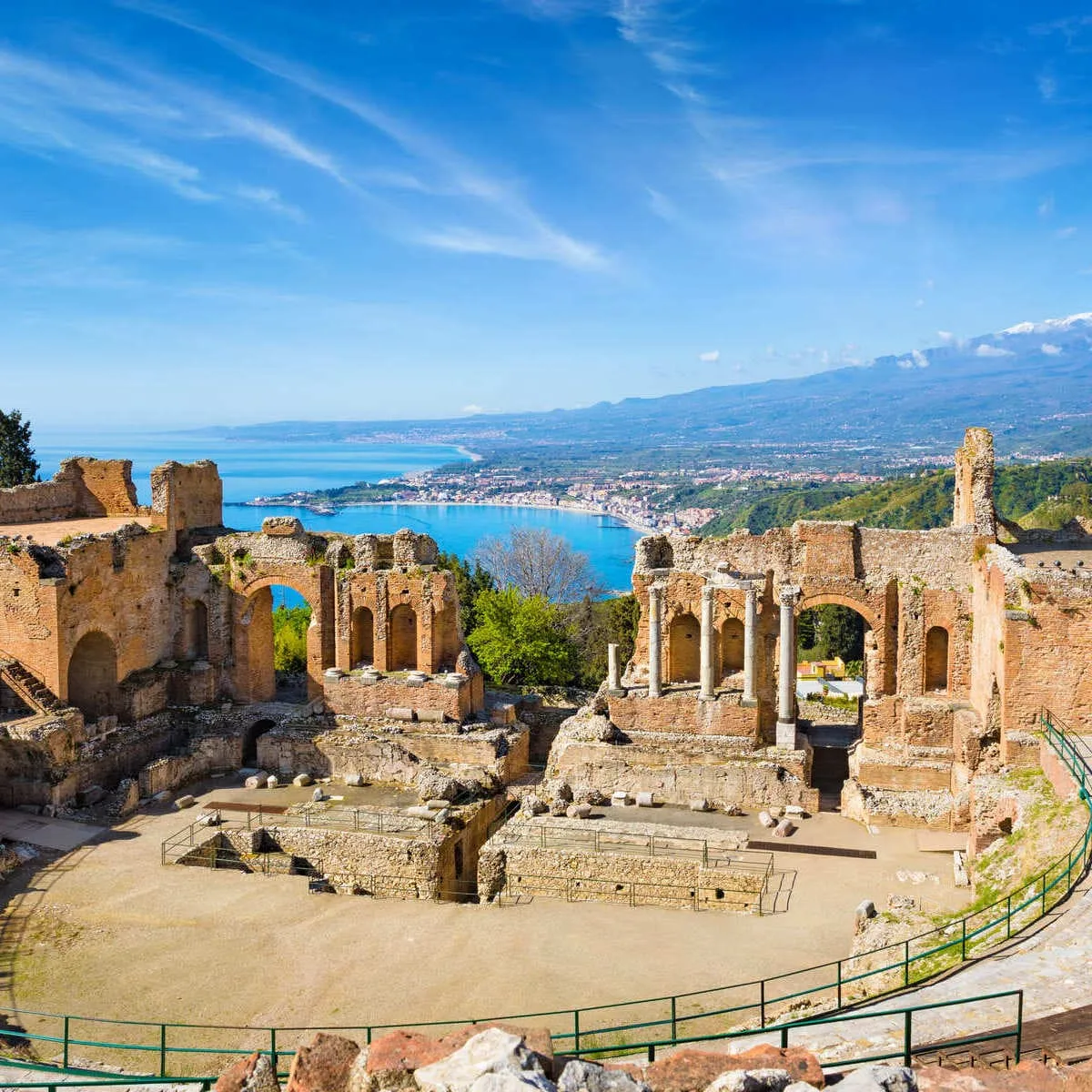 Ancient Theater In Taormina, Sicily, Italy