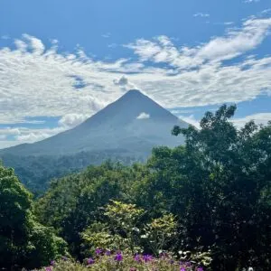 Beautiful View Of Arenal Volcano Taken From La Fortuna Town In Costa Rica, Central America