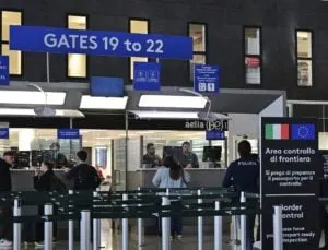 Border-control-area-at-Italy-Airport