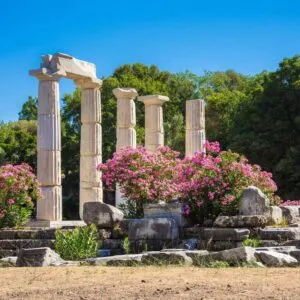 Sanctuary Of The Great Gods In Samothrace, North Aegean Island In Greece, Southern Europe