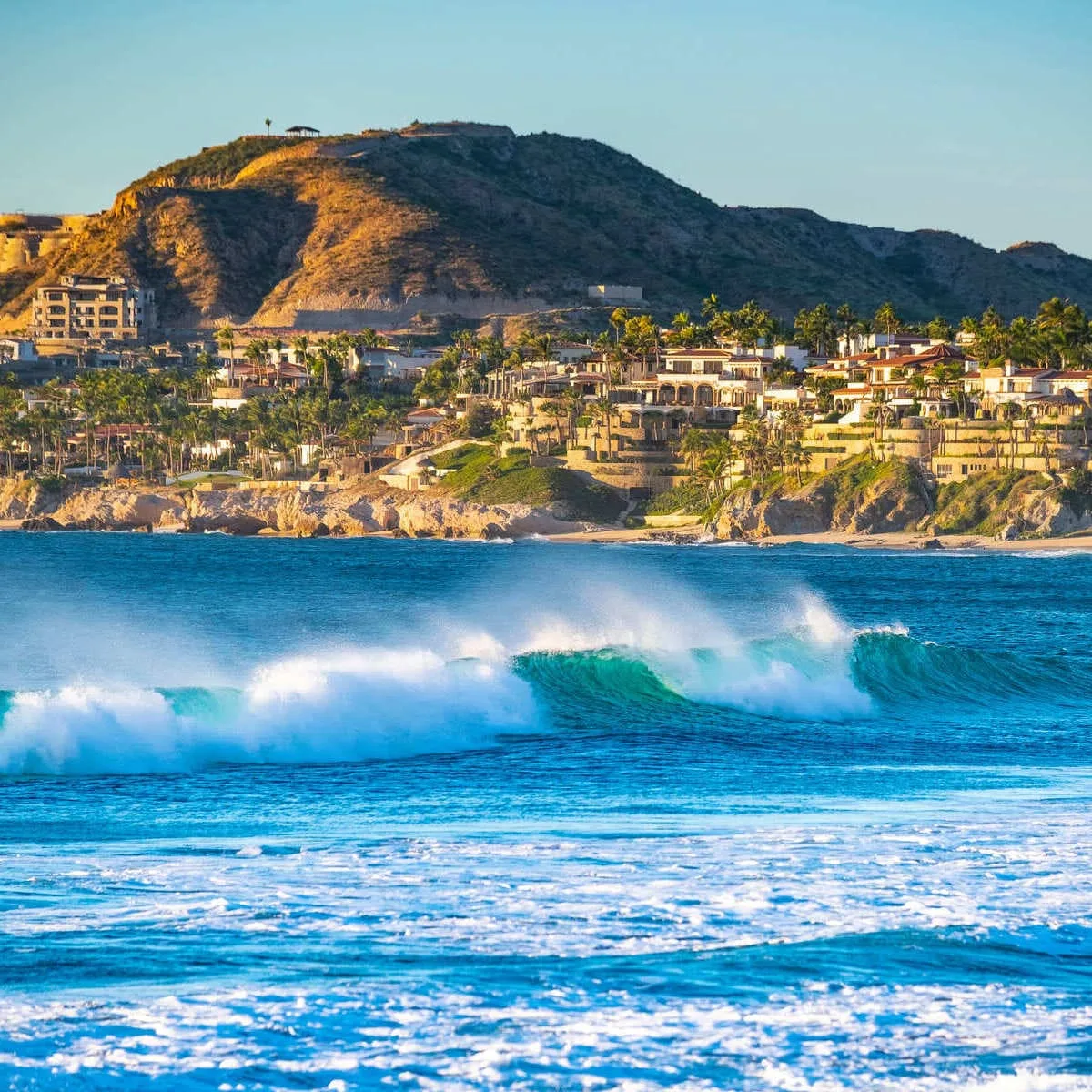 Waves Crashing Off The Coast Of Los Cabos, Pacific Coast Of Mexico