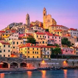 Coastal Town Of Cervo, Liguria, Italy