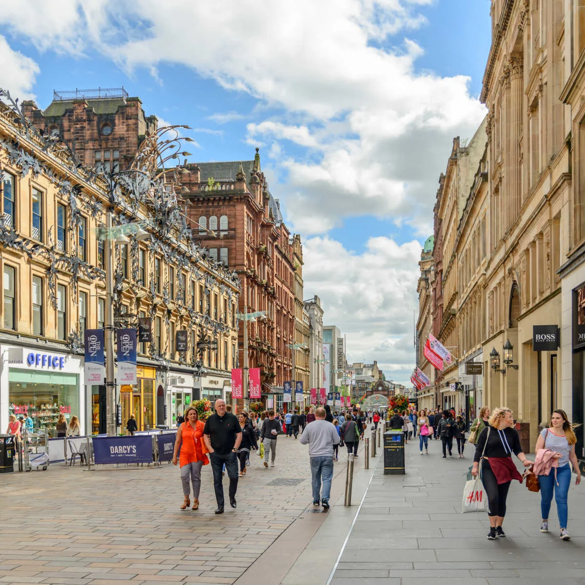 Shopping Street In Glasgow