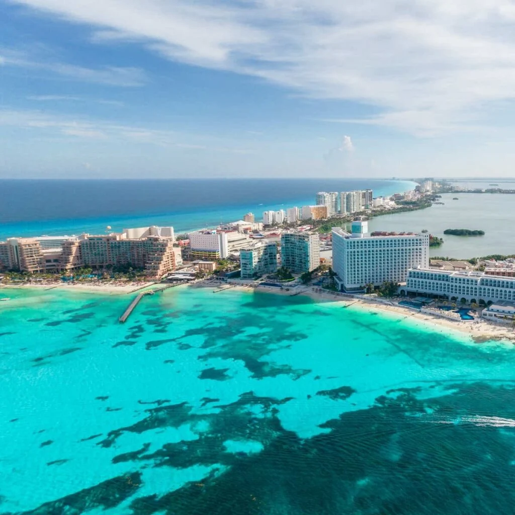 Aerial View Of Cancun, Quintana Roo, Mexico