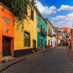 Colorful Street In Guanajuato, Mexico