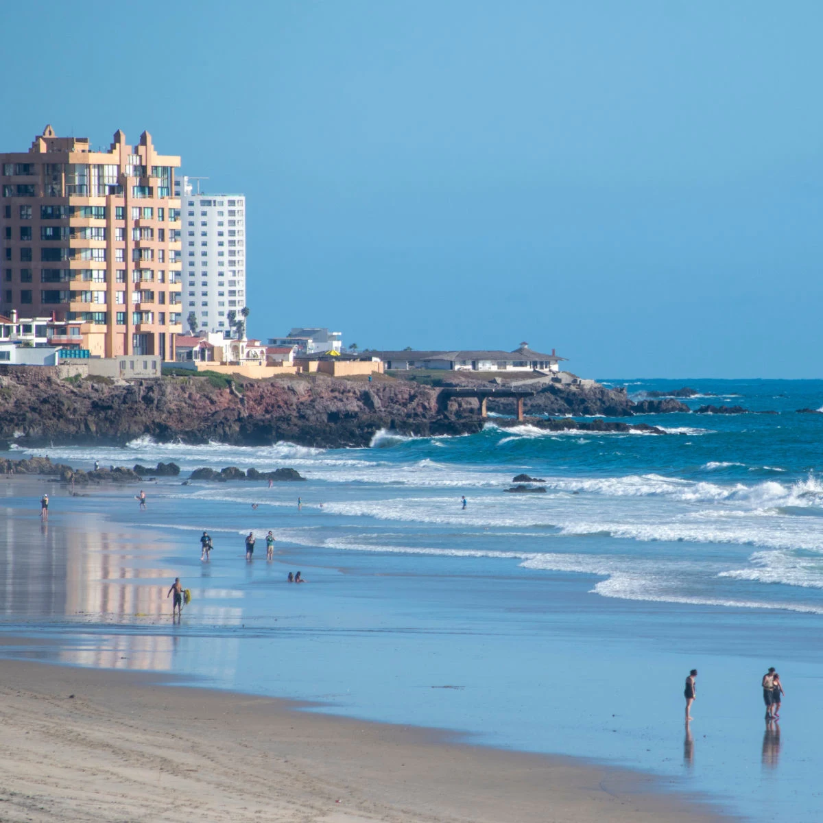 Scenic beach in Rosarito, Mexico