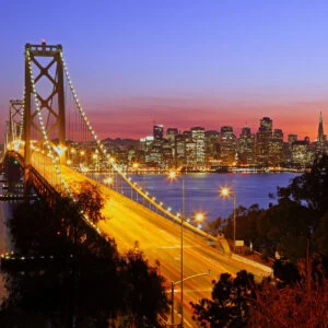 Skyline of San Francisco at night
