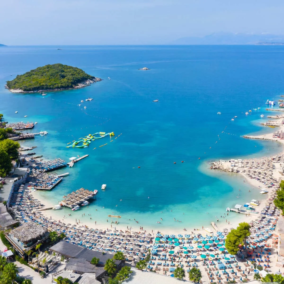 Aerial View Of Ksamil, Albania