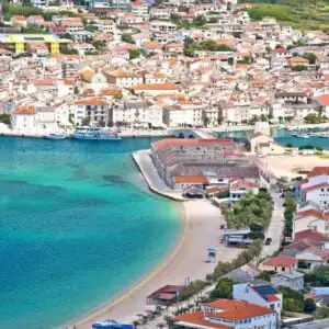 Aerial View Of Pag Island, Croatia, Southeastern Europe