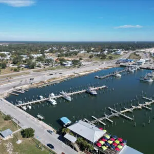 Aerial view of Pass Christian marina