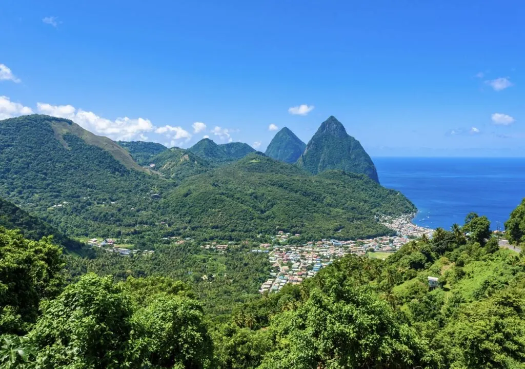 Gros and Petit Pitons St Lucia