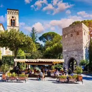 Medieval Square In Ravello, Amalfi Coast, Italy
