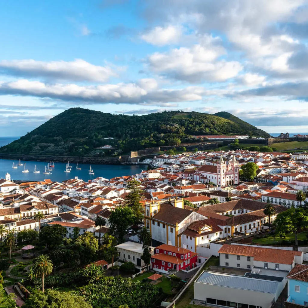 Panoramic View Of Angra do Heroismo In Terceira, Azores Islands, Portugal