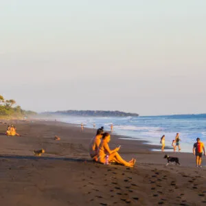 People lounging at Hermosa Beach, Costa Rica