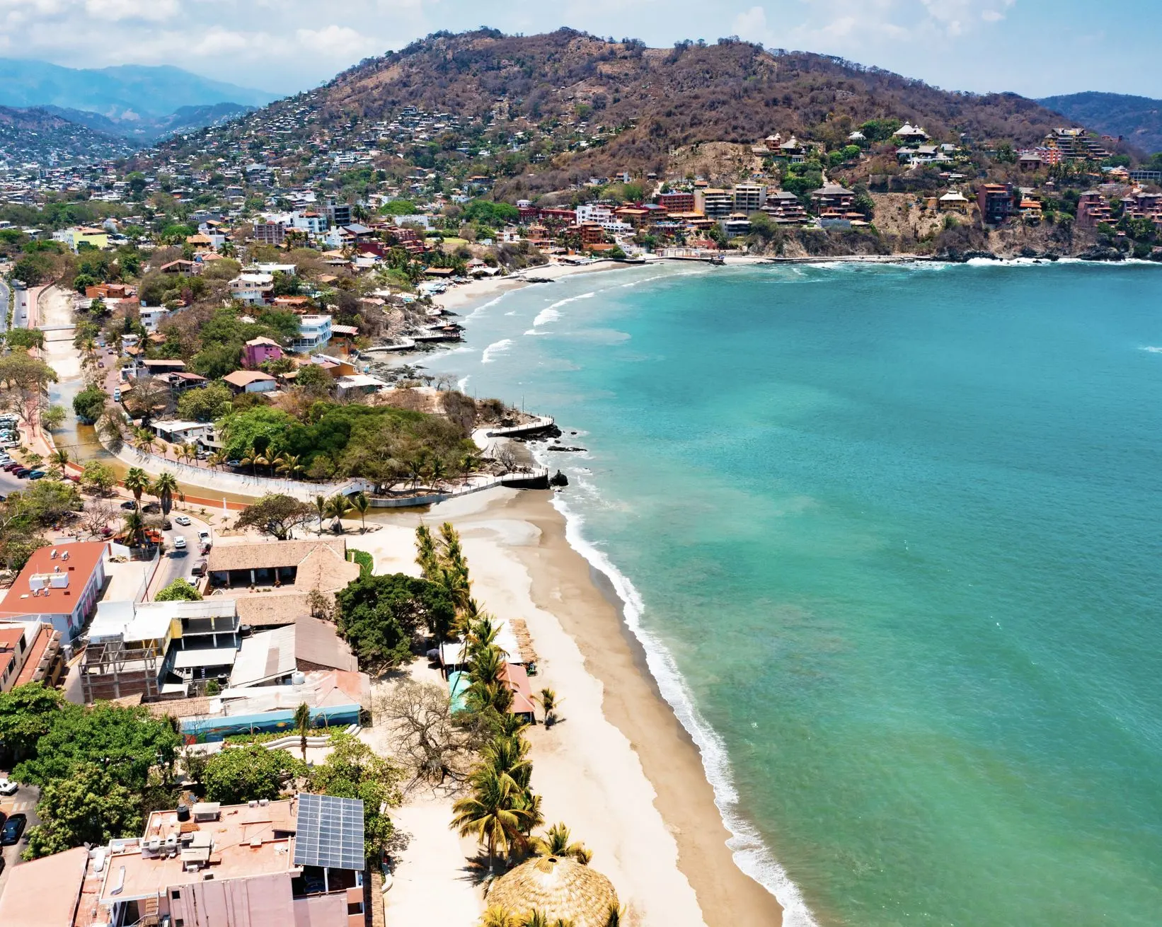Playa la Madera, located in Ixtapa, Zihuatanejo, is the smallest but most colorful beach in the region