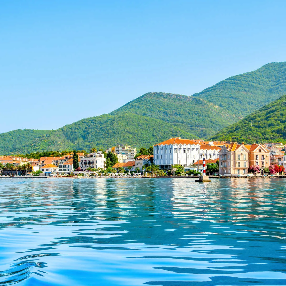 Vibrant townscape of Tivat, Montegro