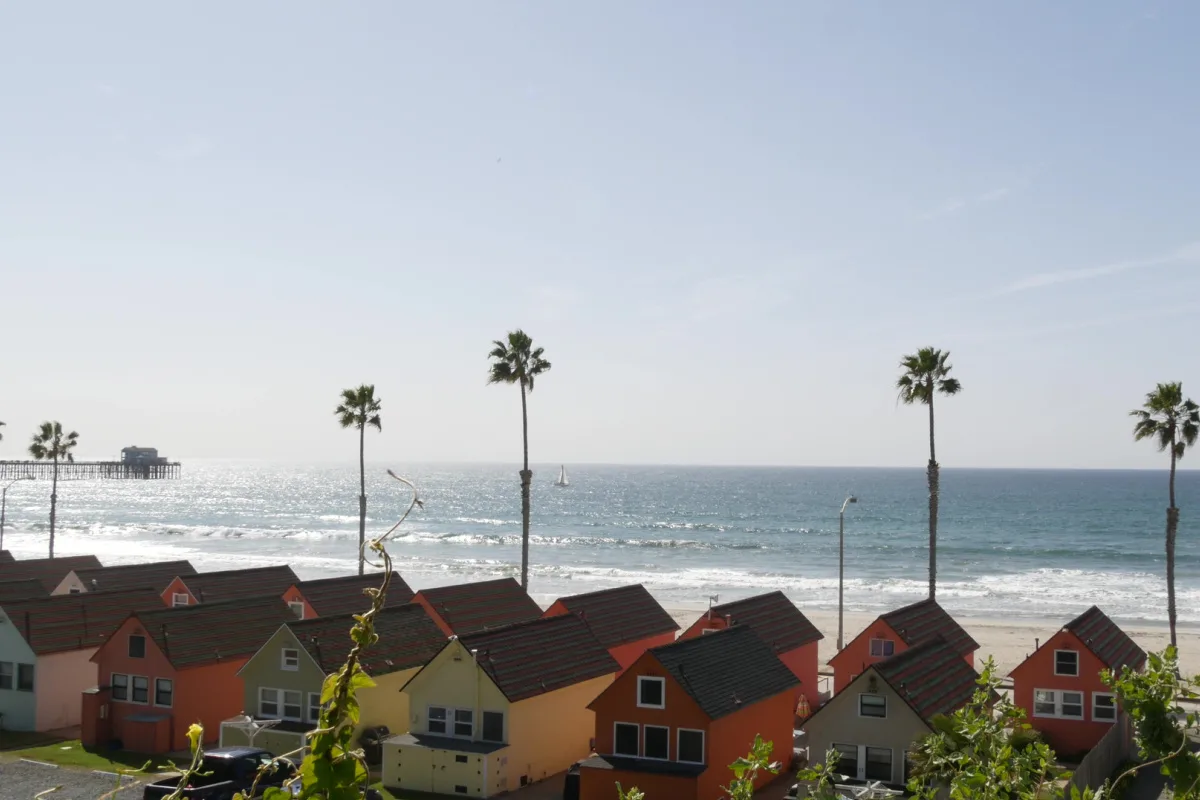 Beach cottages in Oceanside, CA