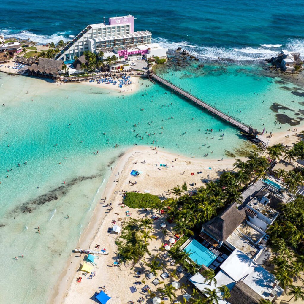 Aerial View Of Isla Mujeres, Mexico, Caribbean Sea