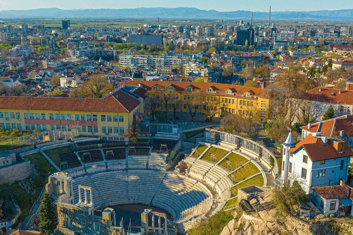 Aerial View Of Plovdiv, Bulgaria