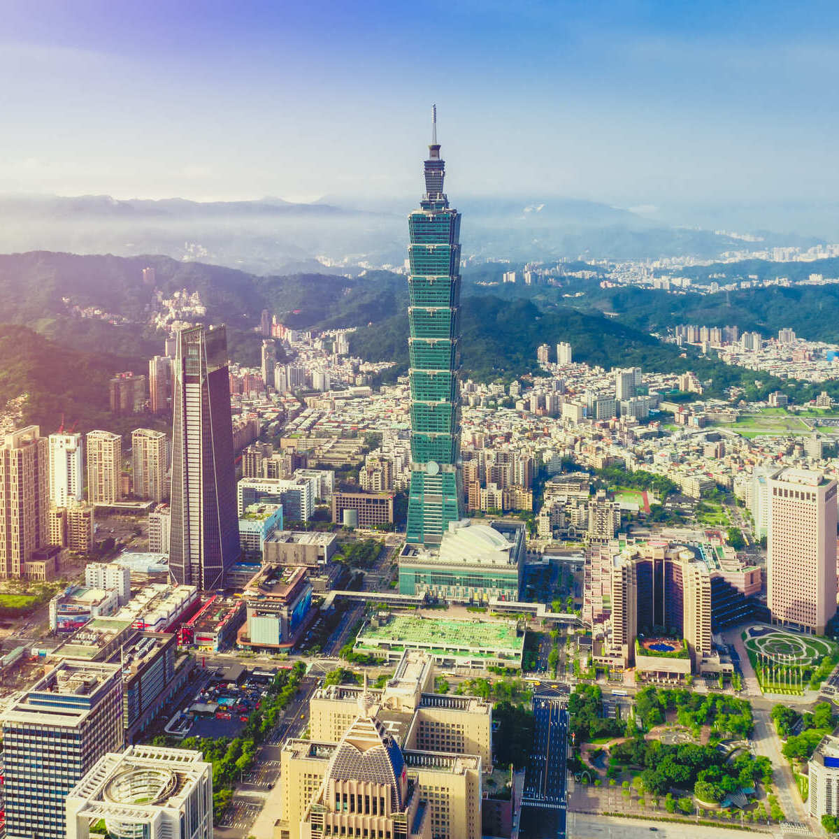 台湾台北市的鸟瞰图