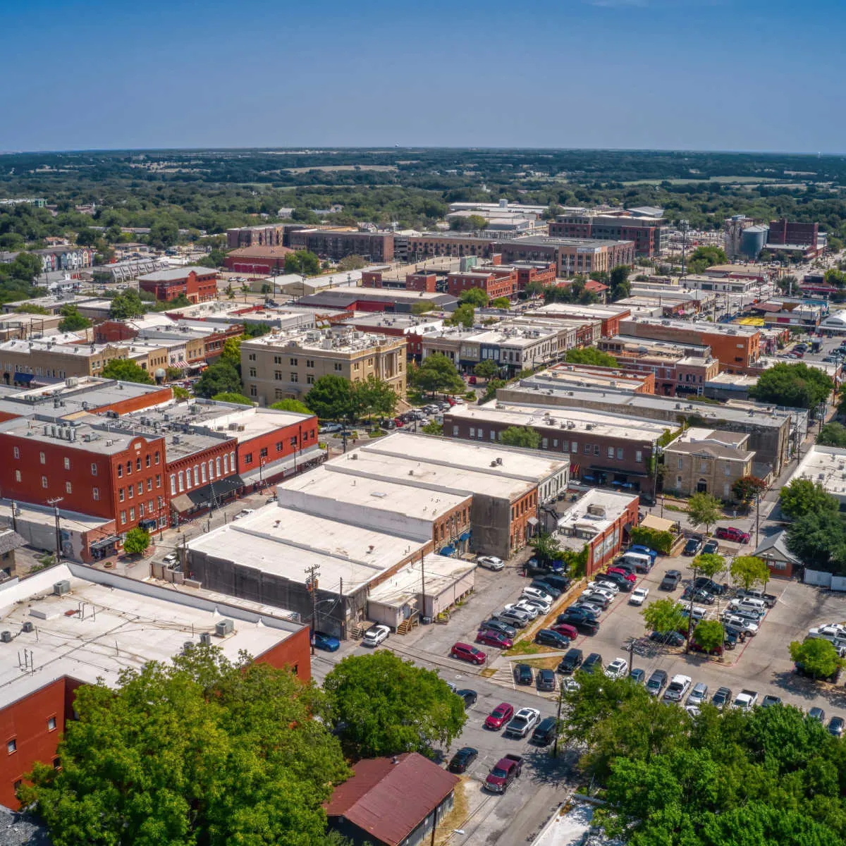 Aerial view of McKinney, Texas