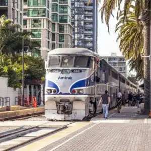 Amtrak train in San Diego