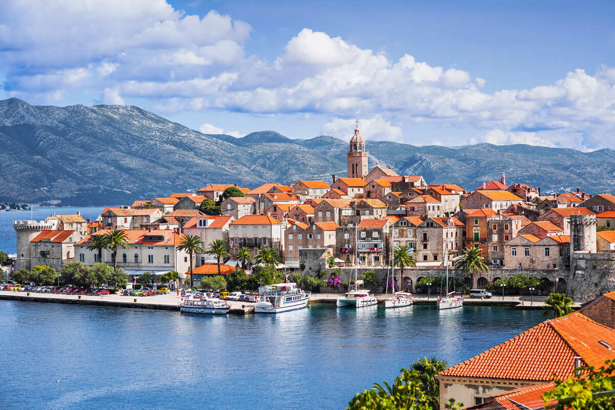 Panoramic View Of Korcula Town, Croatia
