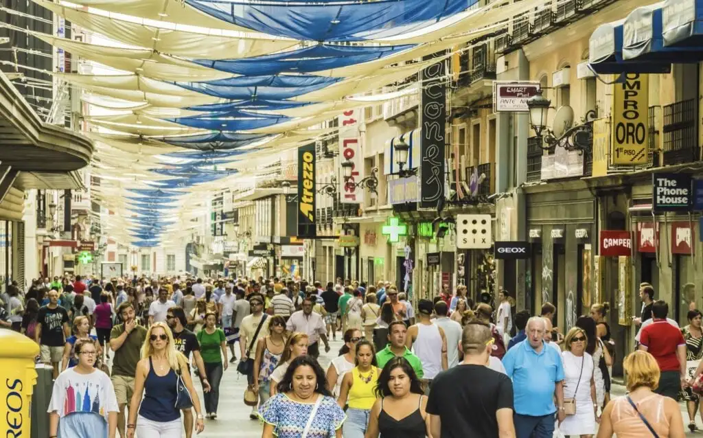 Busy Madrid Street