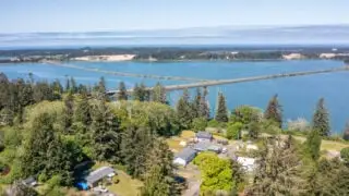 Aerial view of North Bend, Oregon