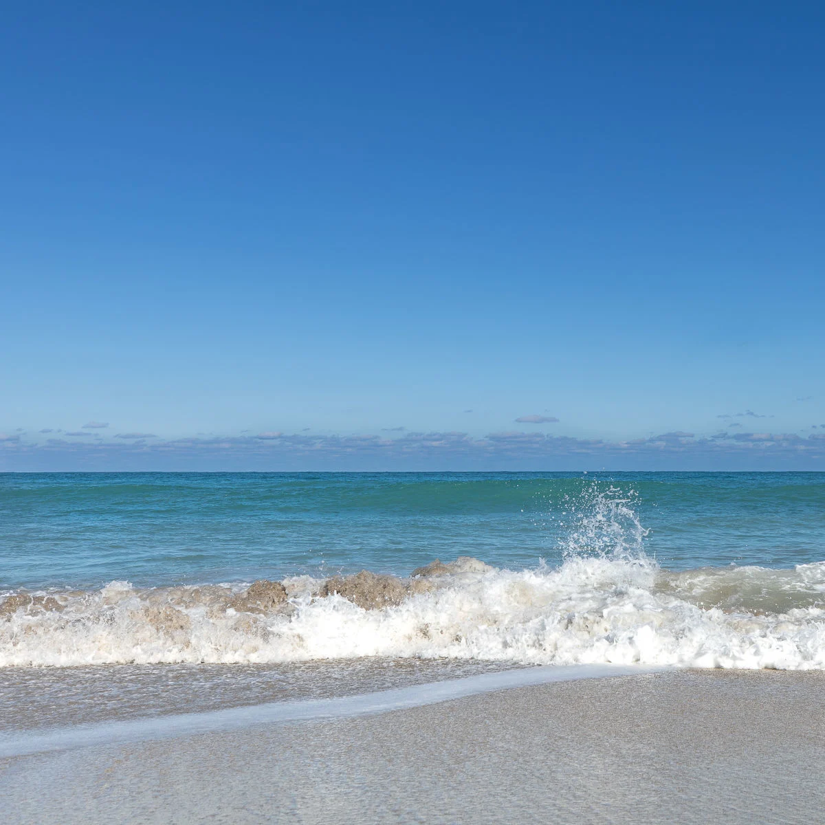 Wave crashes ashore in Jensen Beach, Florida