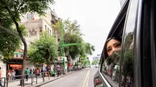 Woman in an uber