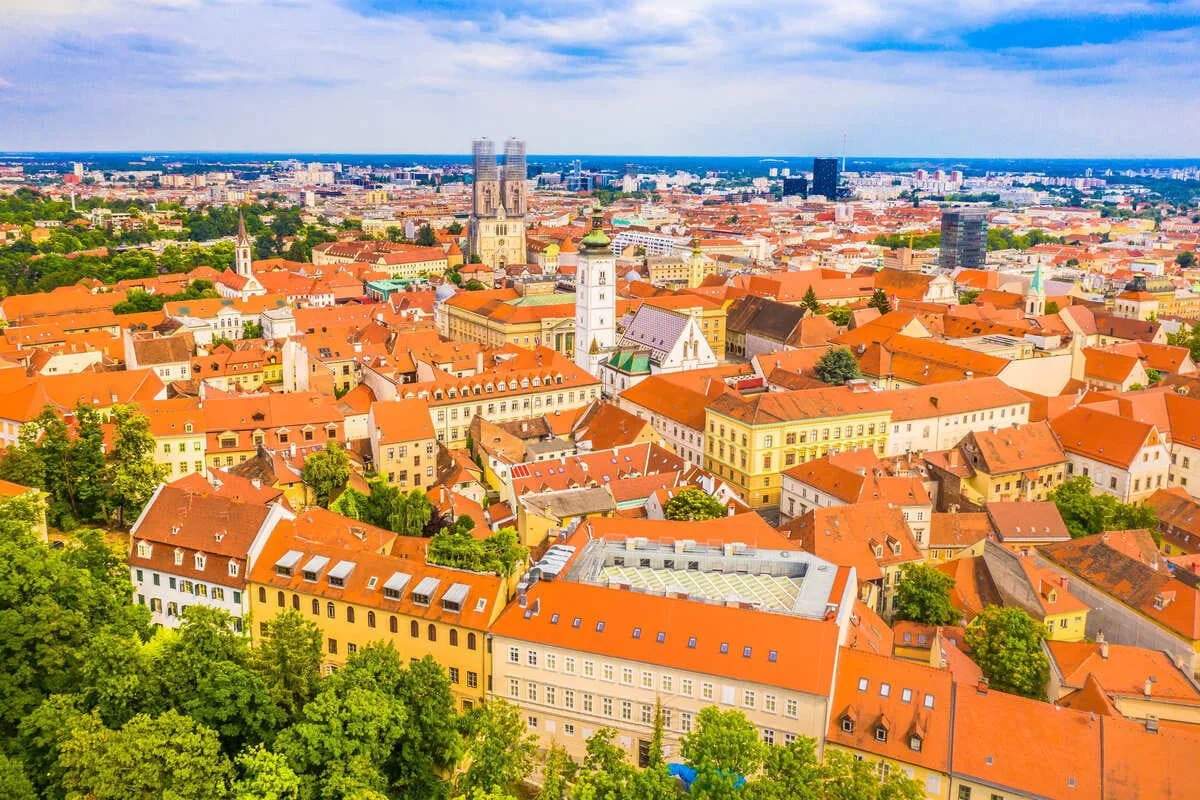 Aerial View Of Zagreb, Croatia