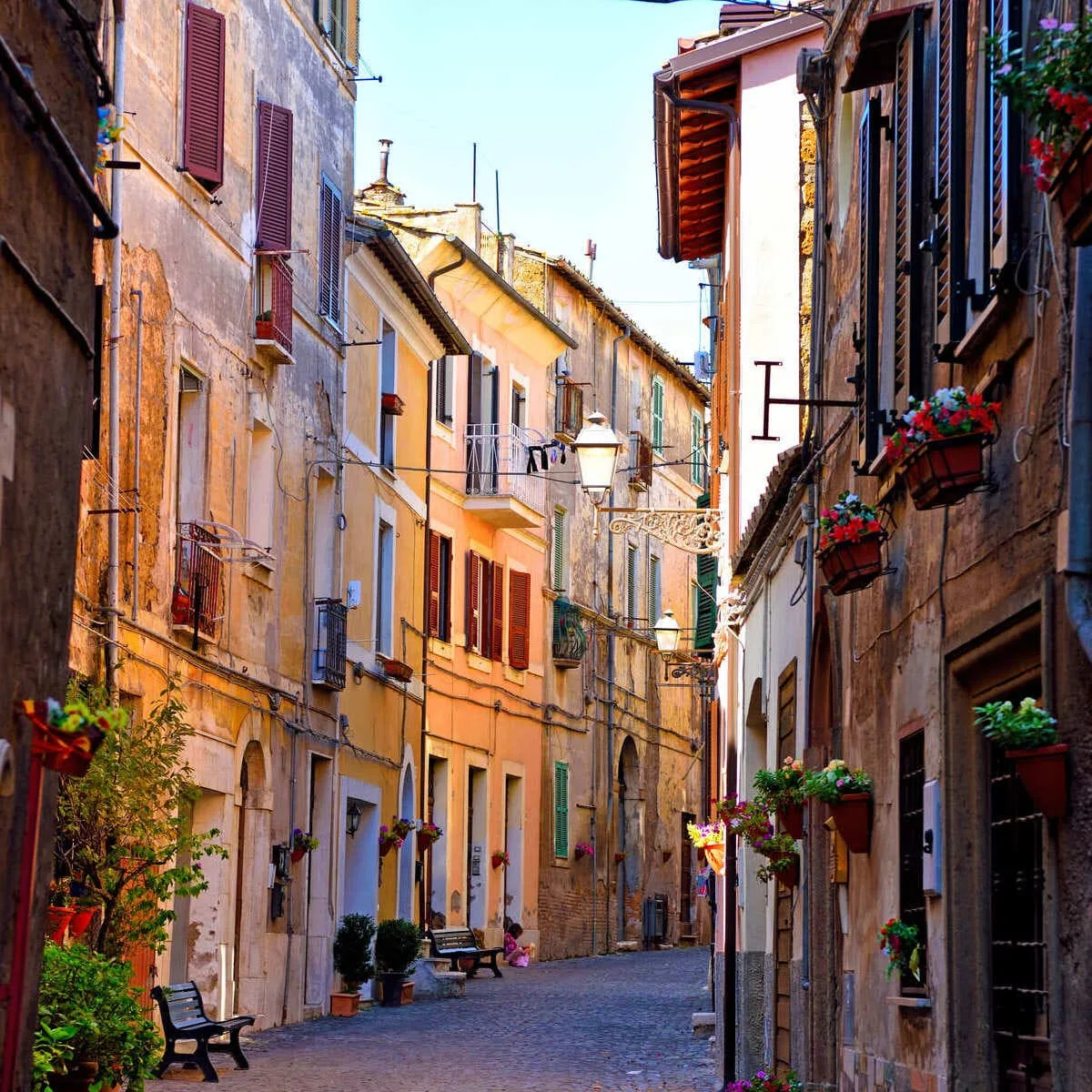 A Narrow Street In Civita Castellana, Italy