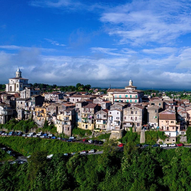 Aerial Panoramic View Of Zagarolo, Italy