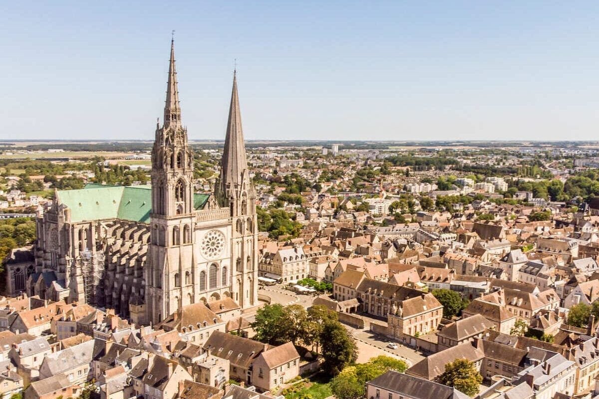 Aerial View Of Chartres, France