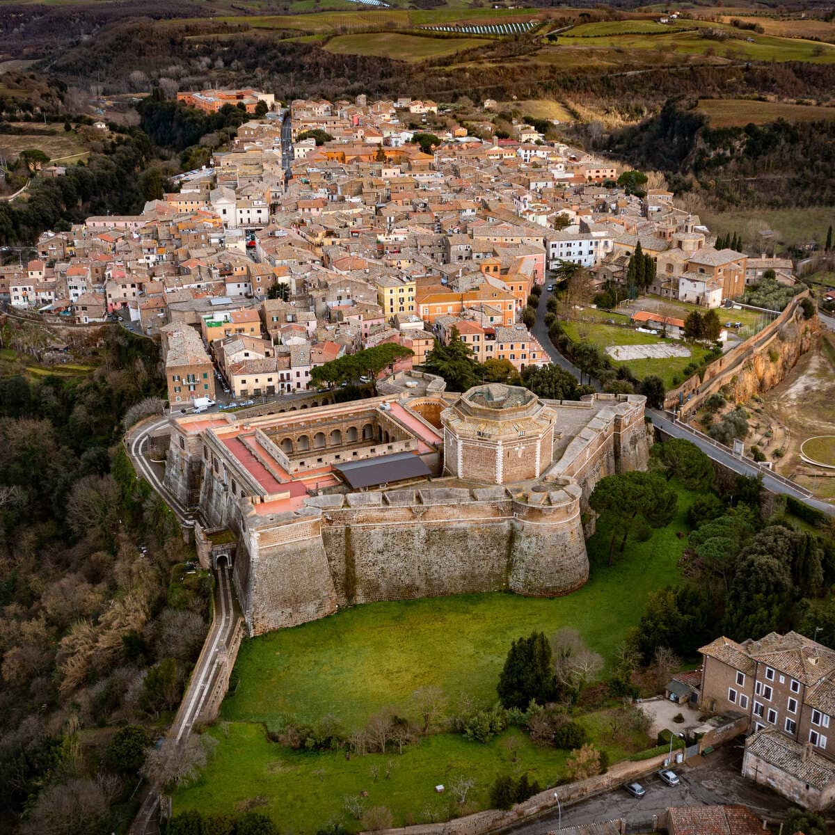 Aerial View Of Civita Castellana, Italy