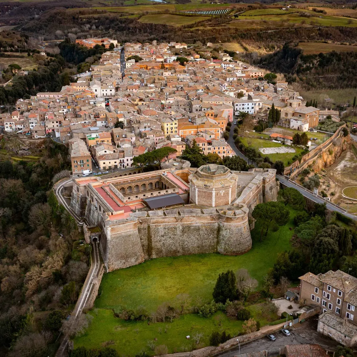 Aerial View Of Civita Castellana, Italy