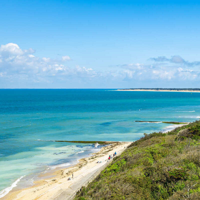 Aerial View Of The Coastline In Ile de Re, France