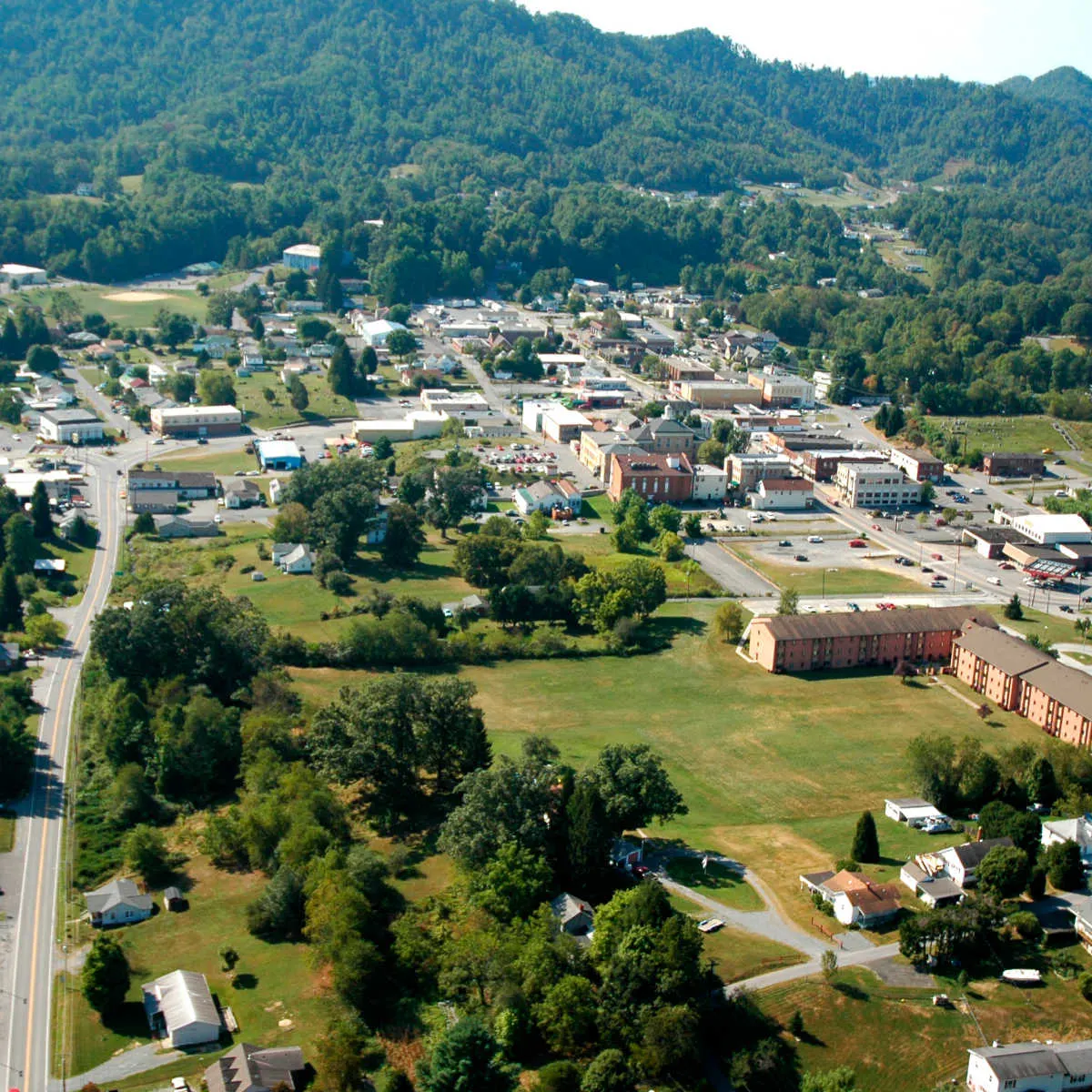 Aerial view of Summersville, WV
