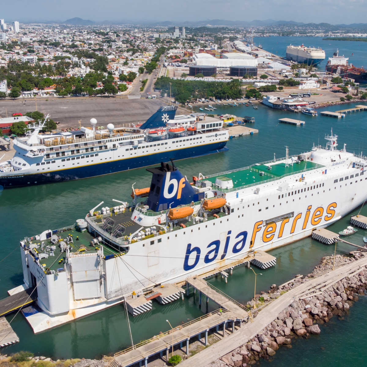 Baja Ferries docked in Mazatlan