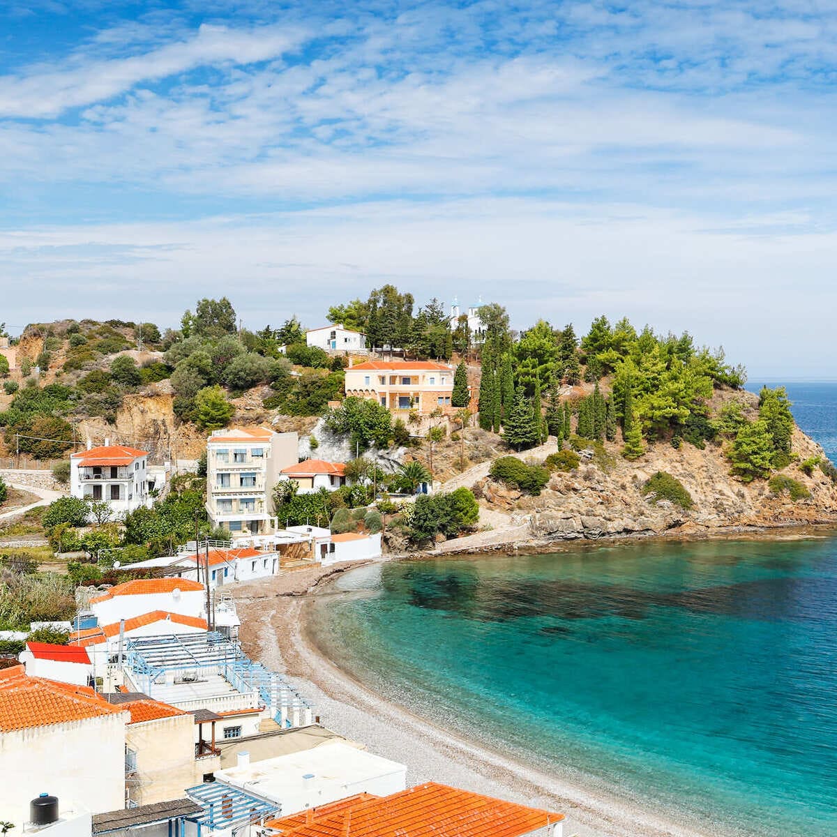 Beautiful Beach In Chios, Greece