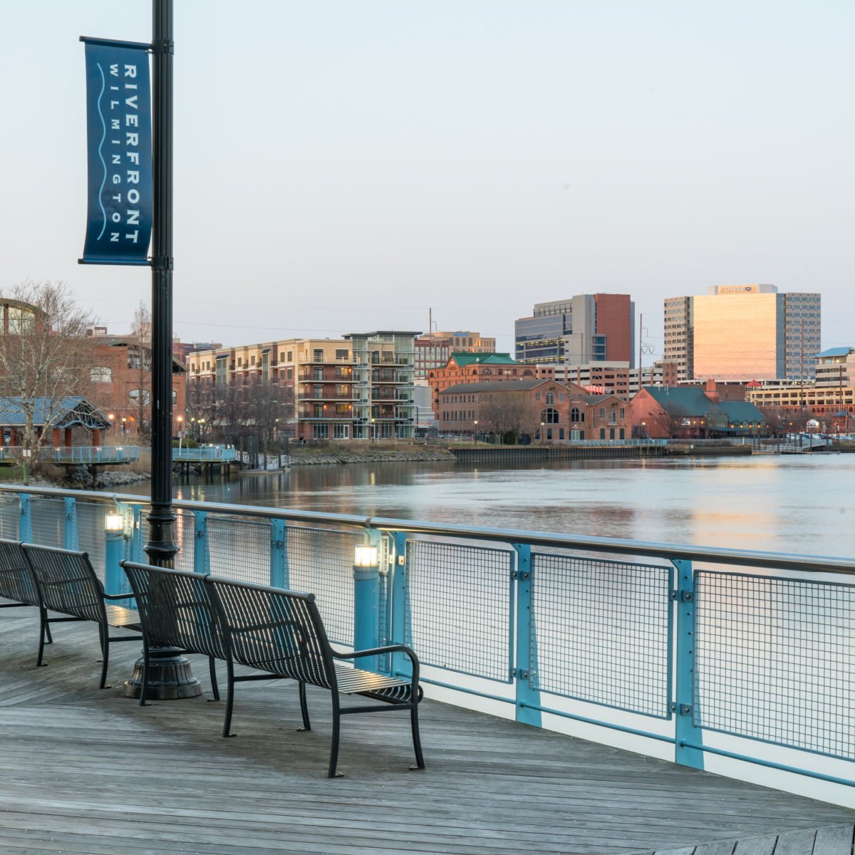 Benches on Wilmington, DE Riverfront