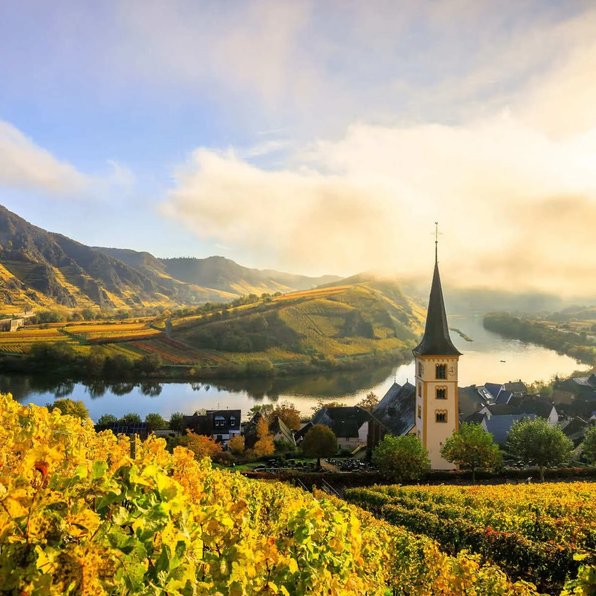 Bremm, A Picturesque Village In The Moselle Valley, Germany