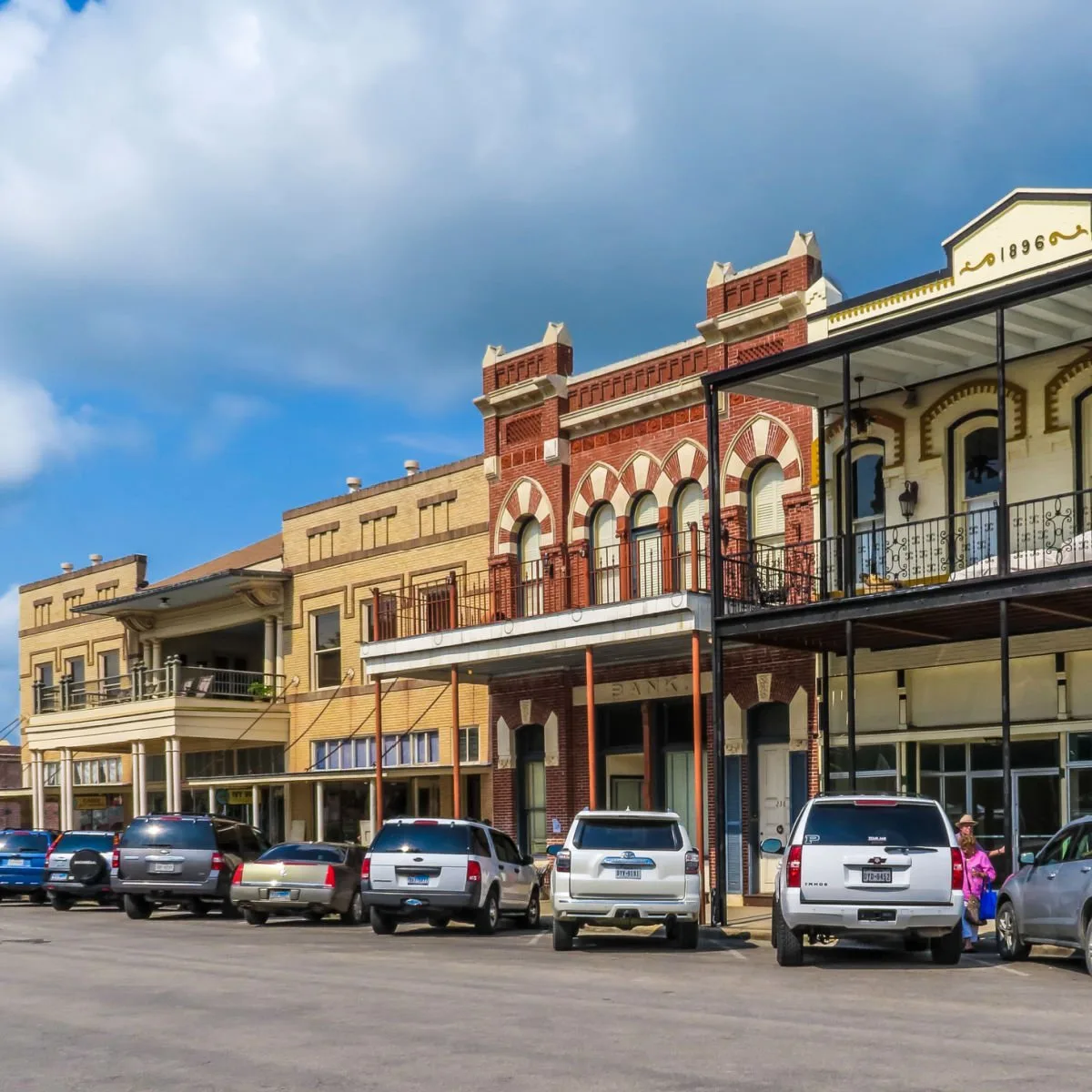 Charming downtown strip in Goliad, TX