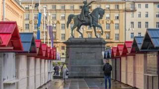 Equestrian Statue of Ban Josip Jelacic at Capital City Square in Zagreb, Croatia