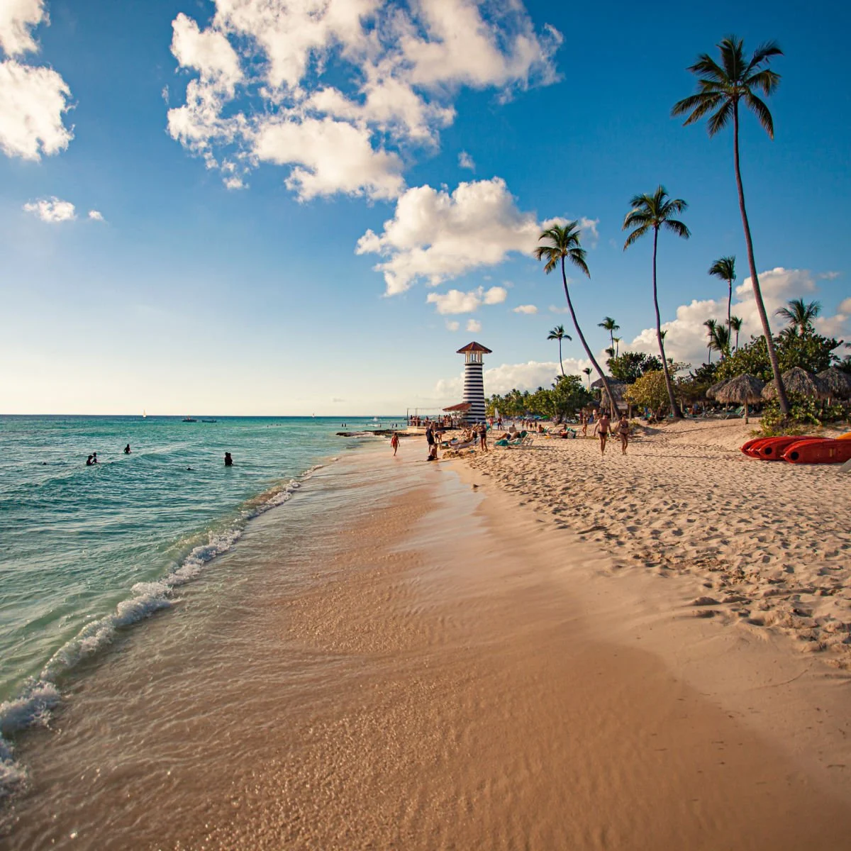 Dominicus Beach at sunset in Dominican Republic