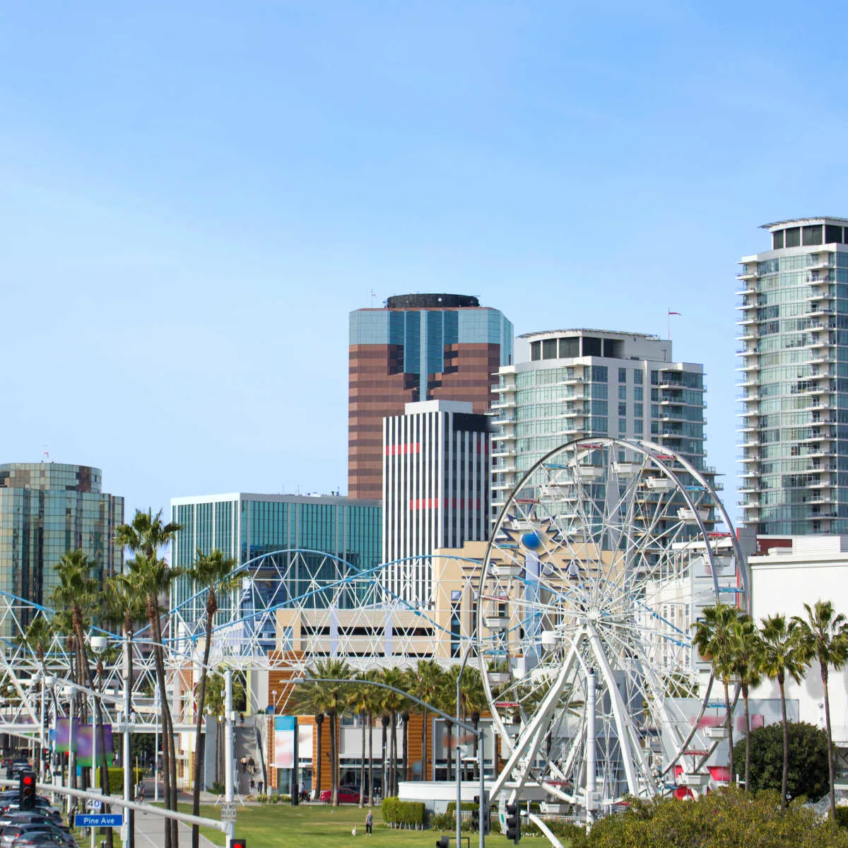 Ferris wheel in downtown Long Beach, CA