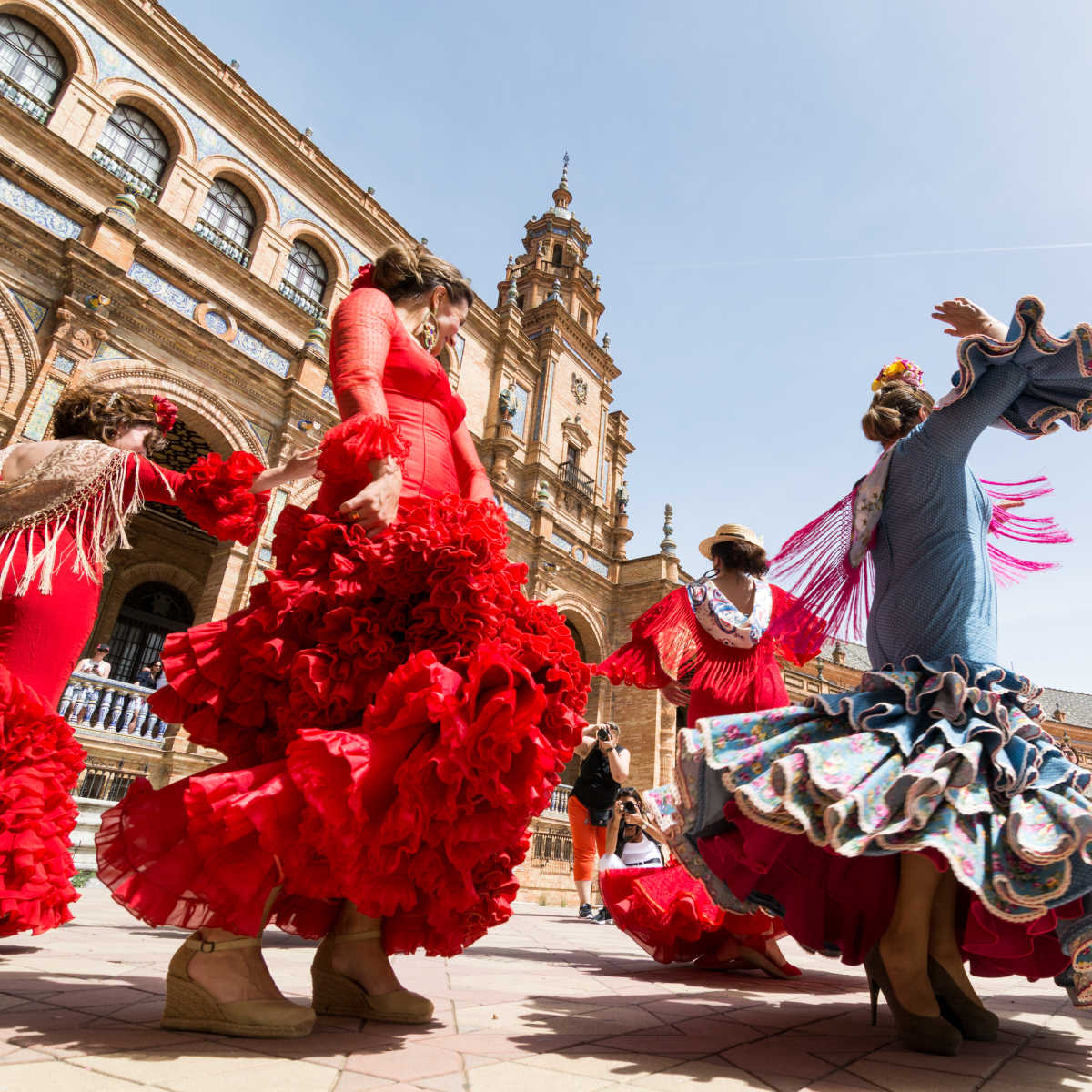 Flamenco dancers in Seville, Spain